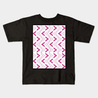 hot Pink Arrow Shape Pattern Kids T-Shirt